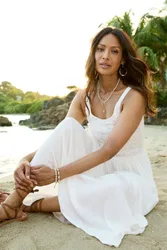Women's Crochet Detail Maxi Dress in Ivory Size: 10 - Ivory - Size: 10