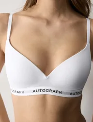 Lille Supima™ Cotton Non Wired Plunge Bra A-E White female