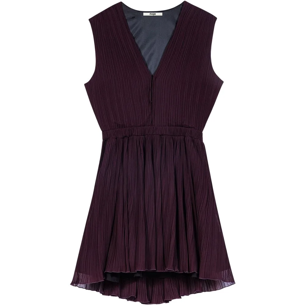 Vestido corto skater plisado - Maje - FashionsVida