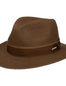 Pavelo Traveller Straw Hat by - brown - Size: S (54-55 cm) - Stetson - FashionsVida