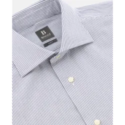Camisa de rayas de algodón slim fit