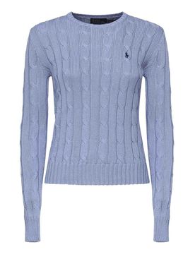 Maglione a maglia via cavo con logo