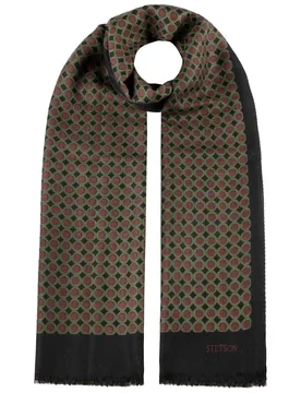 Allover Dots Wool Scarf by - black - Size: One Size - Stetson - FashionsVida
