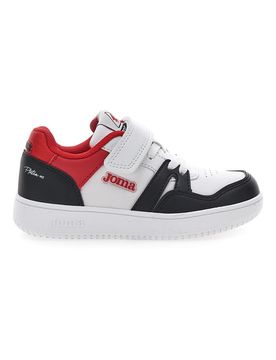 Sneakers Bianche e Nere con Velcro PLATEA LOW JR 2506 28