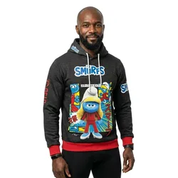 Smurfs Manga Hoodie Black XS Men,Women
