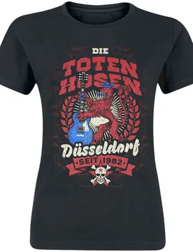 T-Shirt - Düsseldorf - S bis XXL - für Damen - Größe L - schwarz - Lizenziertes Merchandise! - Frauen - female - Die Toten Hosen - FashionsVida