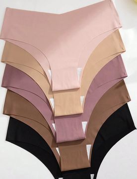 Piezas de ropa interior femenina sin costuras, braga invisible cómoda y amigable con la piel, sexy tipo hipster para deportes