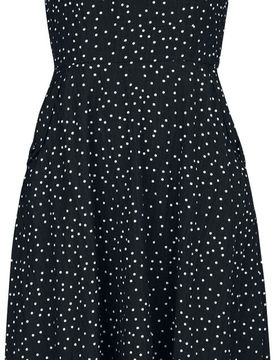 Rockabilly Kurzes Kleid - Polka Dot Cami Dress Black - S bis 4XL - für Damen - Größe 4XL - schwarz - Frauen - female