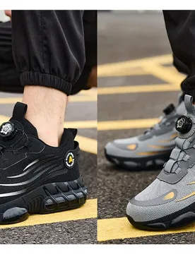 Men's Fly Woven Upper No Tie up Safety Work Shoes Comfortable Lightweight Durable Men's Footwear for Professional Use - Aliexpress - FashionsVida