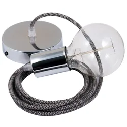 Cables Suspension Luminaire Rd74 Zigzag 2 M Anthracite / Chrome Plated One Size