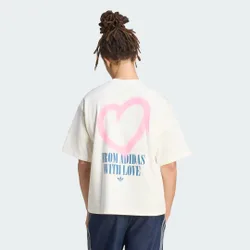 T-SHIRT V-DAY BIG HEART GRAPHIC S Off White