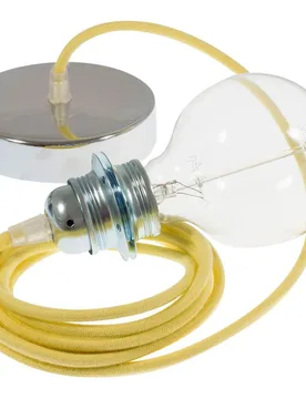 Cables Lampe Suspendue Pendel Pour Abat-jour Rc10 2 M Pale Yellow / Chrome Plated One Size - Creative - FashionsVida