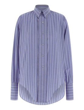 Camicia in cotone a righe