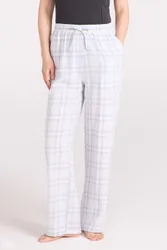Womens Flannel Lounge Pants - Grey - Grey - Size: 22