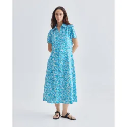 Vestido estampado de manga corta