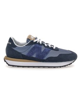 Sneaker blu inserti in pelle M2374EK 44½
