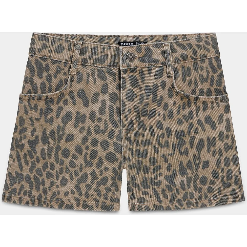 Short estampado leopardo de mujer - Noon - FashionsVida