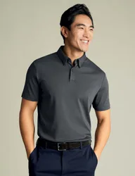 Pure Cotton Jersey Polo Shirt Grey male
