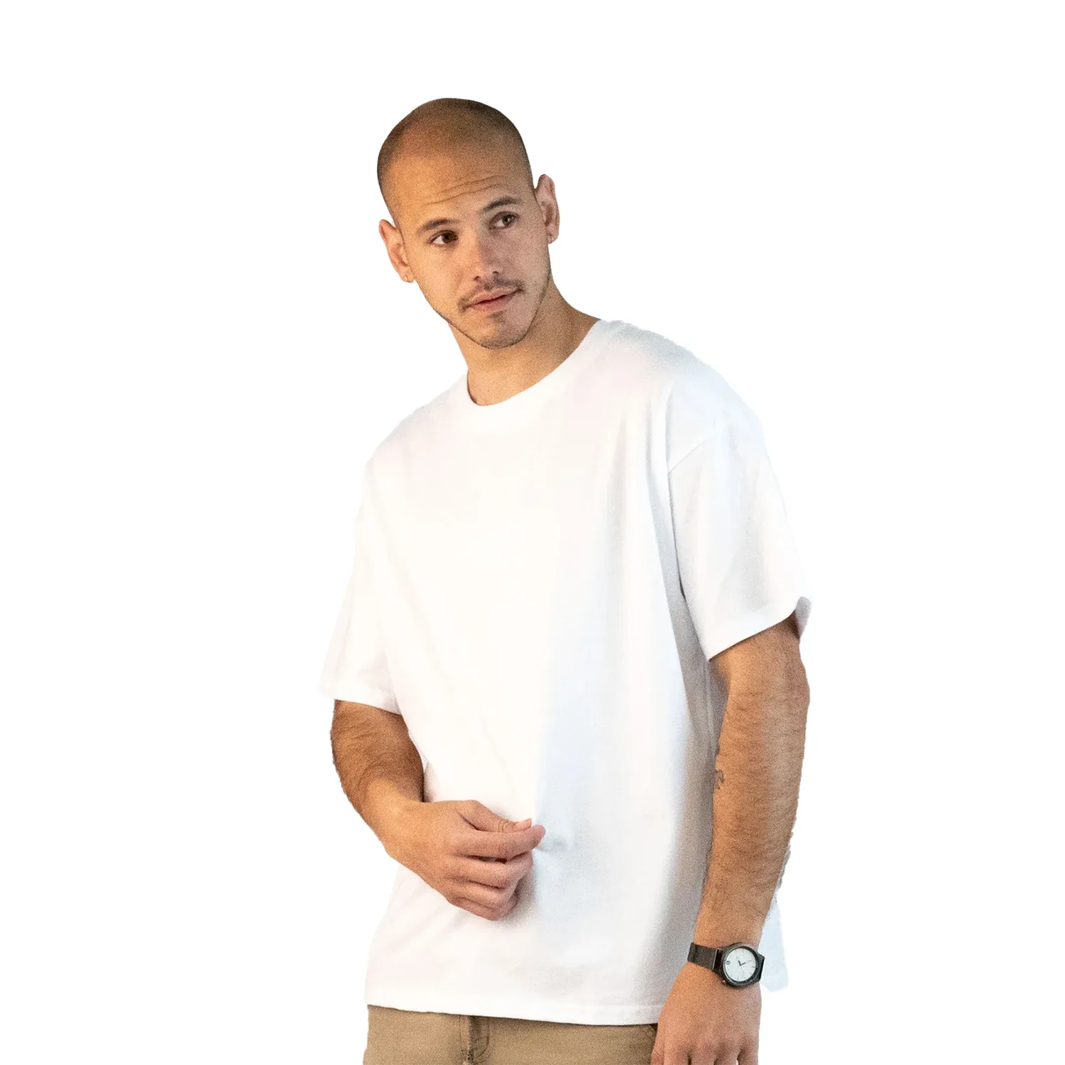 Mens Oversized Short Sleeve T-Shirt 3900 - White - Size Small - Superb - FashionsVida