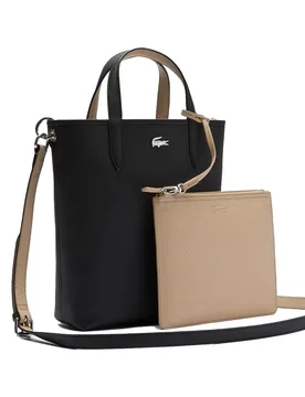 Vertical Shopping Bag Noir Krema Stück Damen - Lacoste - FashionsVida