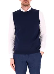Gilet lana vergine BLU NOTTE 48