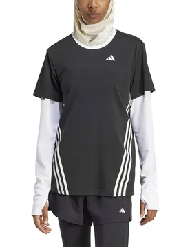 T-shirt à Manches Courtes Train Icons 3 Stripes Black M - Adidas - FashionsVida