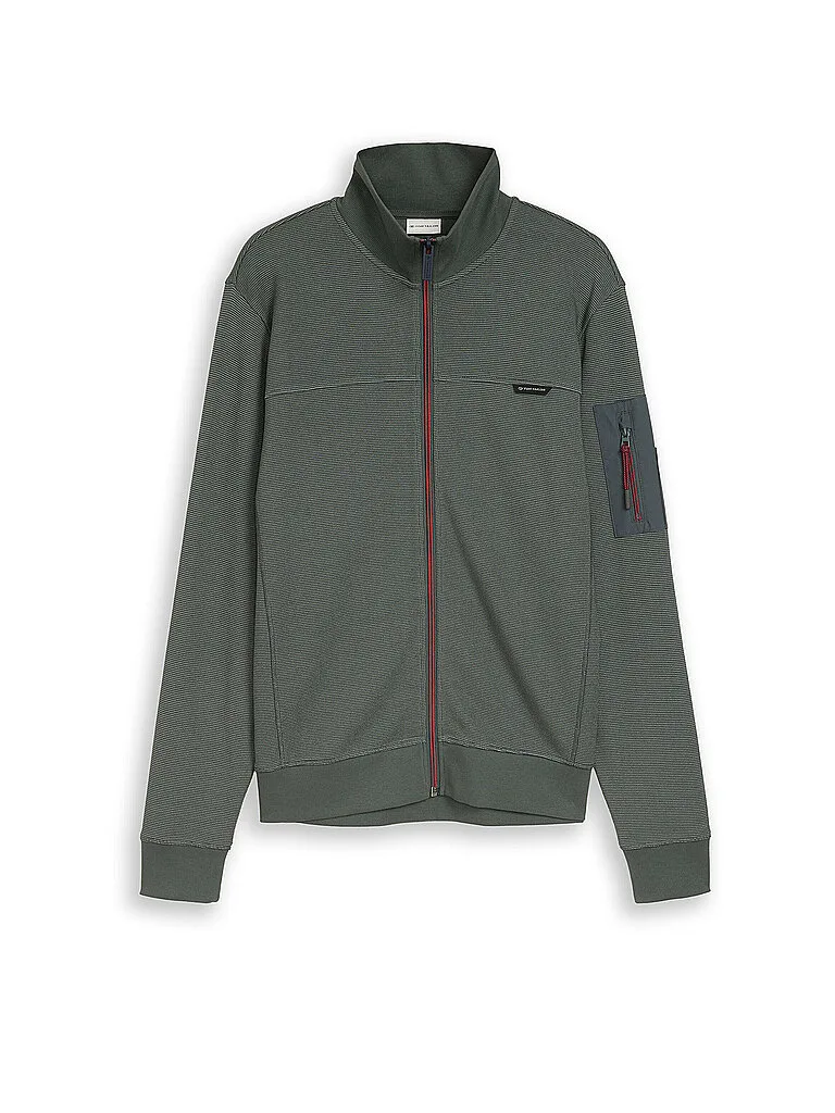 Sudadera con cremallera oliva M - Tom tailor - FashionsVida
