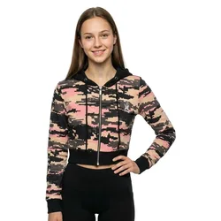 Felpa Con Zip Obscure Black / Pixel Camouflage L