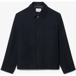 Chaqueta de hombre de sarga de mezcla de lana en