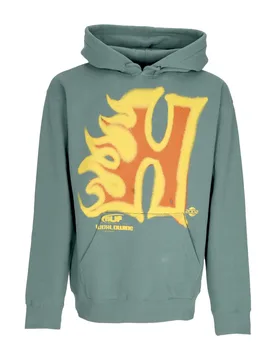 Felpa Cappuccio Uomo Heat Wave Po Hoodie Sage - Huf - FashionsVida