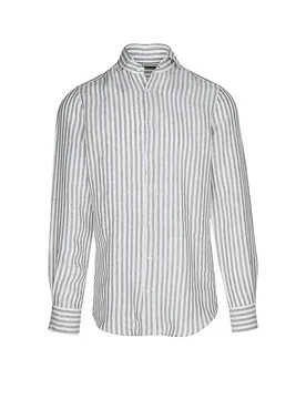Camicia di lino LANO-W verde scuro 39 - Windsor - FashionsVida