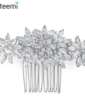 LUOTEEMI Gorgeous Flower Hair Accessories for Women Trendy Fashion Wedding Haircomb Jewelry Wedding Decoration for Bridesmaid - Aliexpress - FashionsVida
