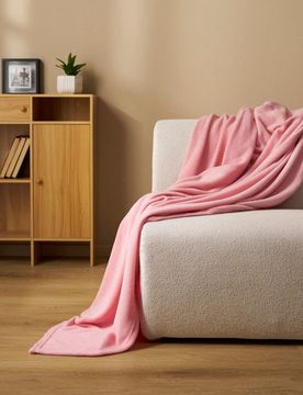 Coperta liscia - rosa pastello