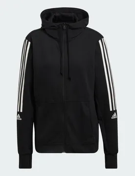 Felpa con cappuccio AEROREADY Made for Training XS Black - Adidas - FashionsVida