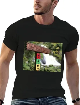 Signpost in Triberg Waterfalls in Germany T-Shirt funny t shirts man man tshirt t shirts for man cotton T-shirt - Aliexpress - FashionsVida