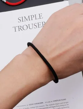 HX6F Lucky Red Black Braided String Bracelet Clasp Bracelet Gift for Unisex - Aliexpress - FashionsVida