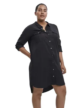 Robe à Manches Longues Sila Mix Black 48