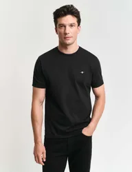 Pure Cotton Crew Neck T-Shirt Black male