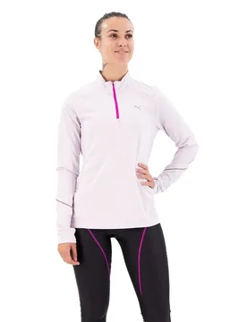 K Knit Half Zip Sweatshirt Refurbished Lavender Fog S Women - Puma - FashionsVida