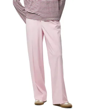 Pantaloni A Vita Alta Rosa Wide Roseate Spoonbill XL