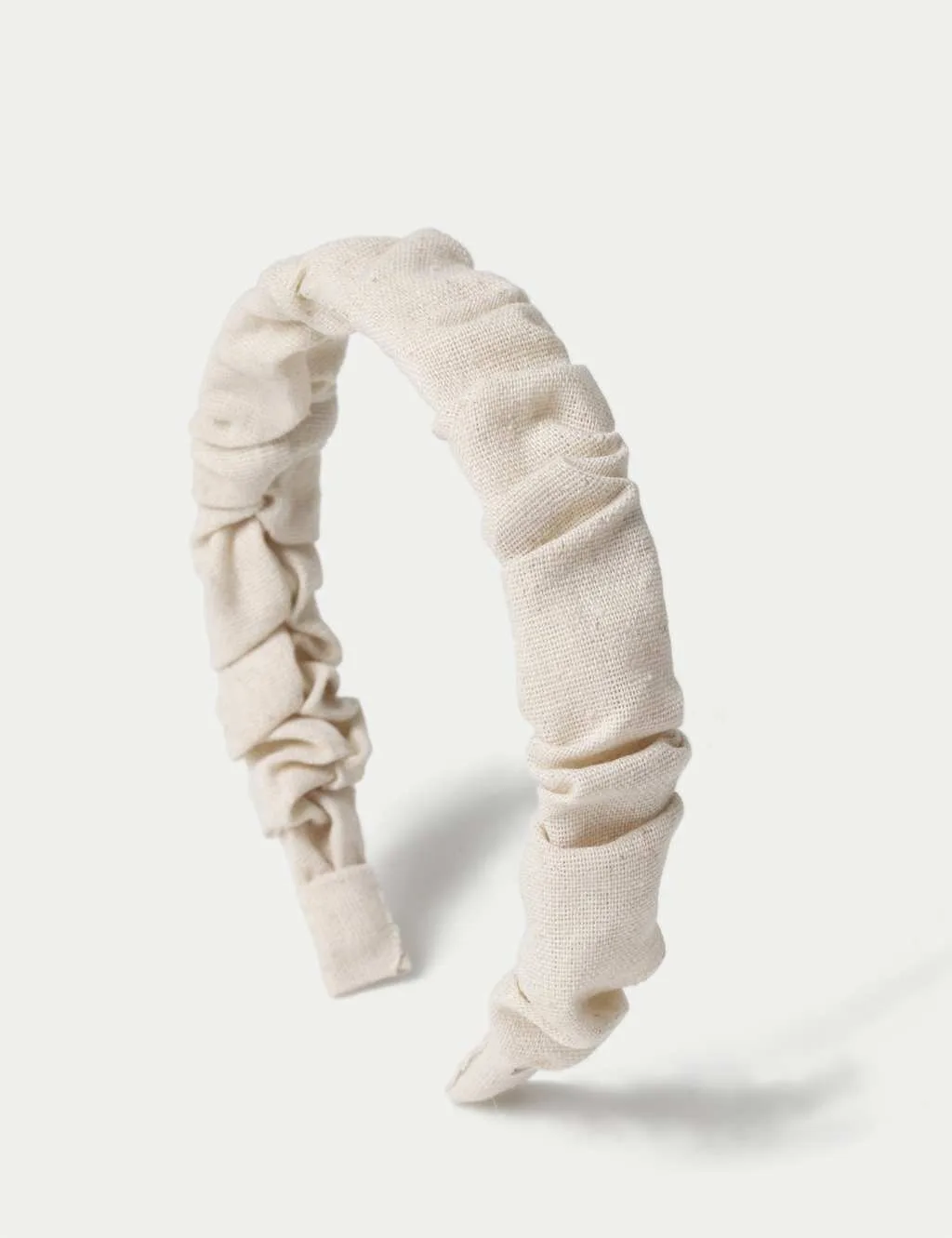 OG BEIGE LINEN ROUCHED AB Beige Female - M&S - FashionsVida