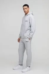Herren Oversized Ofcl Herren Kapuzen-Trainingsanzug Grey Marl Größe Medium