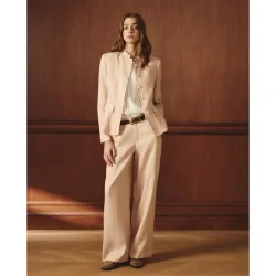 Pantalón ancho de mujer con rayas