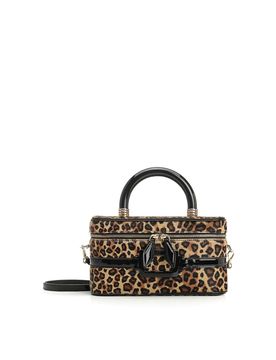 Belle Vivier Leopard-Print Buckle Tote Bag