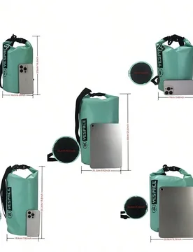 L/5L/10L/15L/20L Mochila impermeable de PVC con cierre enrollable, unisex, ligera y resistente, para natación, navegación, rafting, kayak, camping, - Shein - FashionsVida