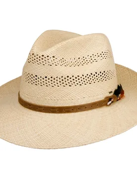 Vented Crown Bogart Panama Hat by - nature - Size: M (56-57 cm) - Bailey 1922 - FashionsVida