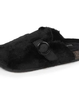 Chaussons sabots Noir imitation fourrure noir 41 - Isotoner - FashionsVida