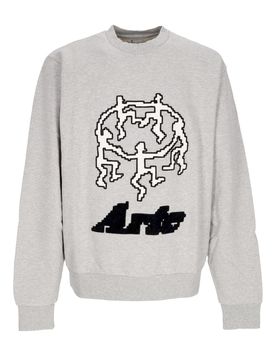 Felpa Leggera Girocollo Uomo Pixel Dancer Texture Emb Crewneck Grey