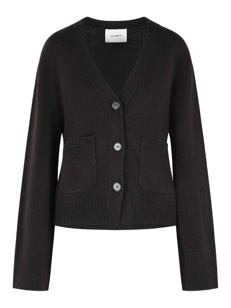 Cardigan in cashmere testa di moro 'danni'
