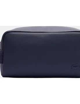 Neceser de material reciclado en negro con cremallera - Lacoste - FashionsVida